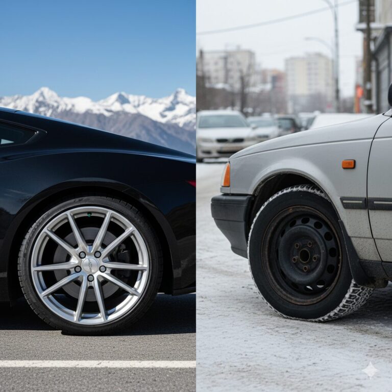 Porównanie felgi aluminiowej i stalowej